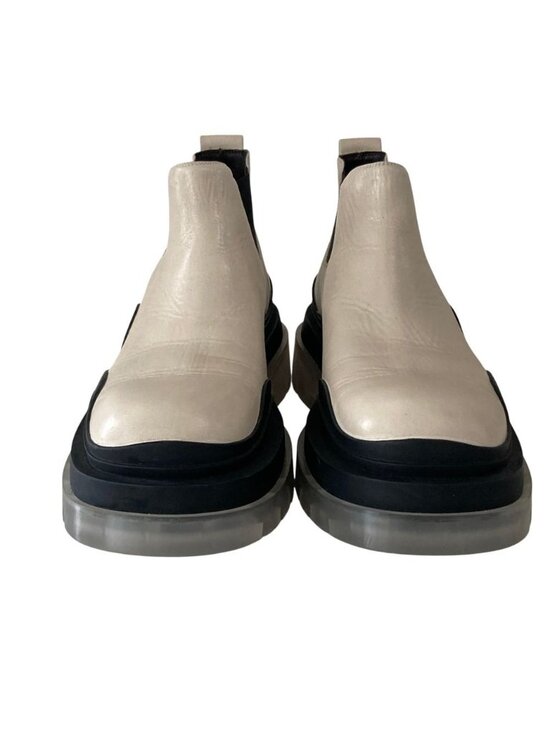 Bottega Veneta Tire Leather Side Gore Chelsea Boots 41 Ivory main image 12